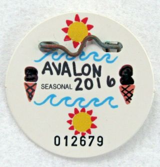 2016 Avalon Nj Seasonal Beach Tag / Badge
