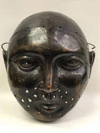 Tribal Art,  African Art Benin Bronze Mask D68