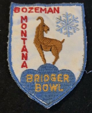 Bridger Bowl Vintage Skiing Ski Patch Bozeman Montana Resort Souvenir Travel