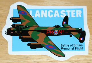 Old Raf Royal Air Force Battle Of Britain Memorial Flight Avro Lancaster Sticker