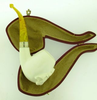 PCOL 2018 MEERSCHAUM PIPE SILVER BAND UNSMOKED 2