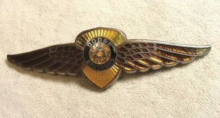 DODGE BROTHERS Winged Enamel Radiator Badge Emblem Fox Co.  1933 - 35? 10