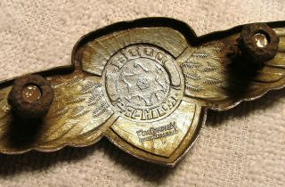 DODGE BROTHERS Winged Enamel Radiator Badge Emblem Fox Co.  1933 - 35? 12