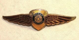 Dodge Brothers Winged Enamel Radiator Badge Emblem Fox Co.  1933 - 35?