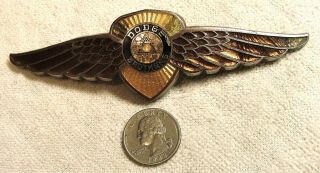 DODGE BROTHERS Winged Enamel Radiator Badge Emblem Fox Co.  1933 - 35? 9