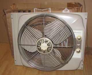 Vtg Sears Kenmore 34 - 9012 20 " Window Fan 2 Spd Reversible W/thermostat,  Box J497