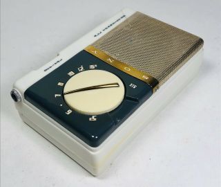 Rare 1958 SONY TR - 65 Transistor Radio With Leather Case Made In Japan 6