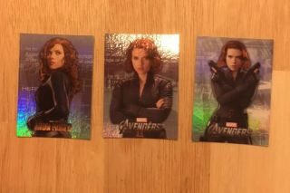 3 Black Widow Scarlett Johansson Upper Deck Heroes Evolve Cards