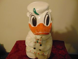 Vintage Donald Duck And Jose Carioca Turnabout Cookie Jar 1940 