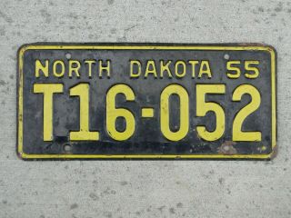 1955 North Dakota Truck License Plate.