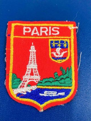 Paris Vintage Patch Badge Eiffel Tower France Resort Souvenir Travel Ecusson