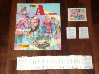 The A - Team 1983 Complete Panini Set,  Empty Album,  All 240 Loose Stickers & Pack