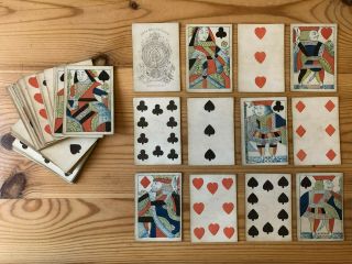 Antique Hunt & Sons Playing Cards Full Set 1830s