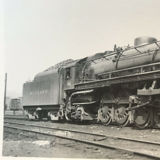 Rutland Railroad Steam Engine Locomotive No.  92 Antique Photo 2