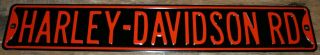 Large 36 Inch Vintage Harley - Davidson Rd.  Painted Steel Street Sign Ex,  Ln