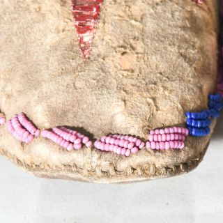 NATIVE AMERICAN - PORCUPINE QUILL AND BEADED SANTAN SIOUX MOCCASINS - 1880 - 1910 12