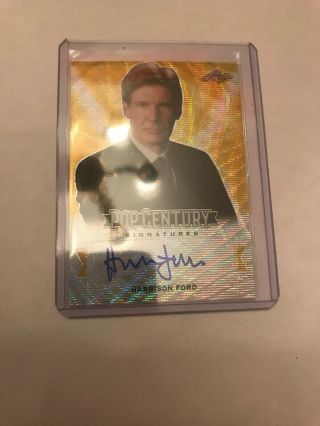 2019 Leaf Pop Century Signatures Harrison Ford Gold Wave Autograph Card Ssp 1/1