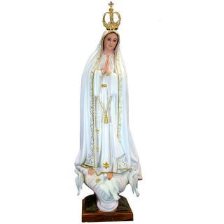 44 " Our Lady Of Fatima Statue Virgin Mary Religious Statue 1038 Made In Portugal
