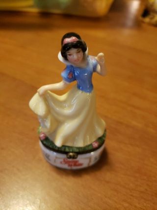 Snow White Porcelain Hinged Trinket Box Disney Phb