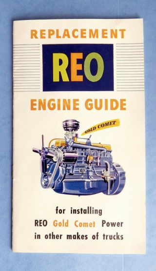 Vintage Reo Truck Replacement Gold Comet Power Engine Guide Pamphlet