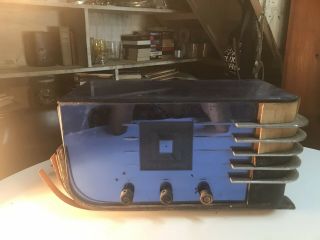 Sparton Model 517 Blue Mirror Radio Art Deco Rare 1930s Never