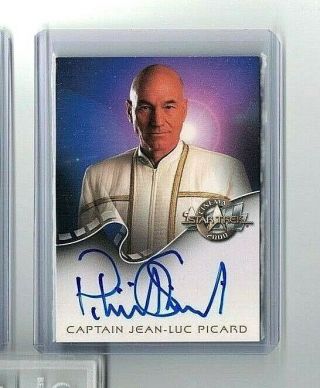 Star Trek Cinema 2000 Patrick Stewart Picard Autograph Card A1 Next Generation