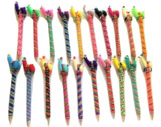 100 Llama Pens From Peru Assorted Colors