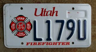 Utah Fire Fighter Specialty License Plate