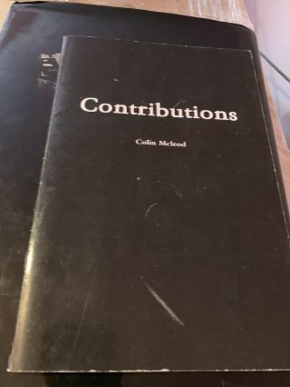 Colin Mcleod Contributions Magic Book Mentalism