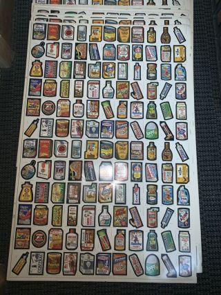 10 1979 Wacky Packages Wacky Packs Uncut Sheets - 1320 Total Sticker Cards