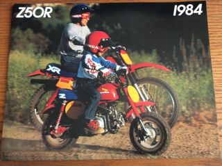 Vintage 1984 Honda Z50r Motorcycle Sales Brochure