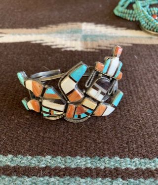 Zuni Rainbow Man Bracelet attributed to Teddie Weahkee or Arnold Cellicion 4