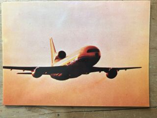 Court Line Lockheed Tristar Company Postcard Clarksons Luton