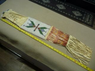 Large Cheyenne or Sioux Beaded & Quilled Pipe Bag 2
