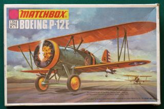 Vintage Matchbox Boeing P - 12e 1 - 72 Scale 2 Colour Kit Pk - 3