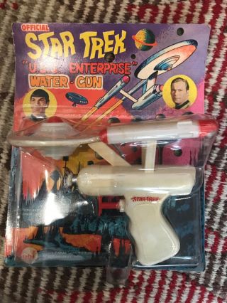 Ahi Vintage 1976 Star Trek Uss Enterprise Squirt Water Gun Nos