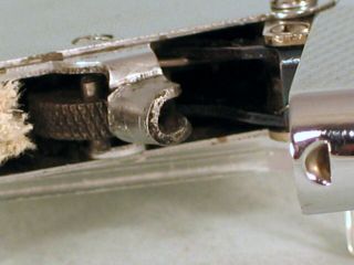 Vintage Thorens double claw pocket lighter - engraved chain - link design - NOS 7