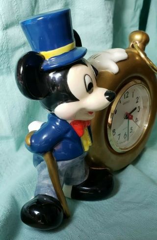 Vintage Mickey Mouse Seiko Quartz Clock Japan Walt Disney Company 4