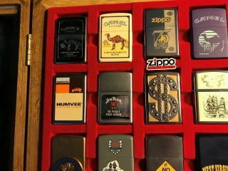 30 Zippo Lighters with Display Case 2