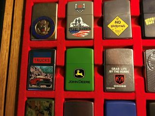 30 Zippo Lighters with Display Case 4