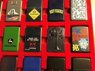 30 Zippo Lighters with Display Case 5