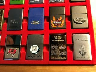 30 Zippo Lighters with Display Case 6