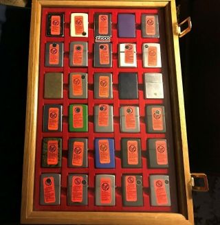 30 Zippo Lighters with Display Case 9