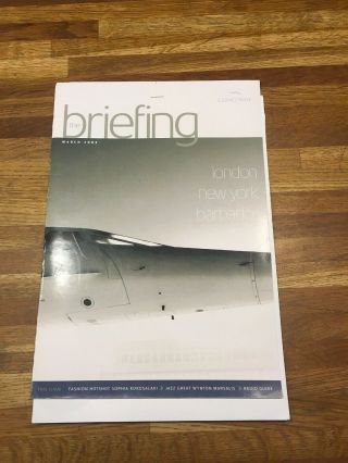 Concorde The Briefing Art Work March 2003