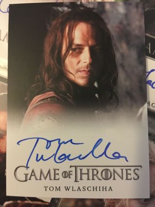 Game Of Thrones Season 2 Autograph/auto Card Tom Wlaschiha As Jaqen H 