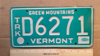 License Plate,  Vermont,  Truck,  D 6271,  1977ff