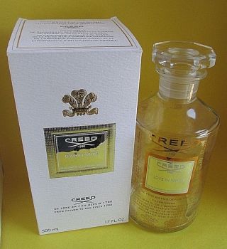 Love In White Empty Creed Glass Perfume Bottle & Box 500 Ml 17 Oz