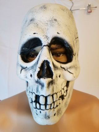 Rare Vintage Don Post Studios Halloween Mask Skull Skeleton 1967 60s Rubber Euc