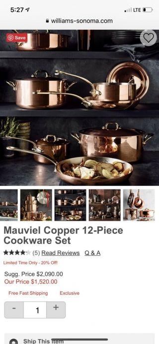 MAUVIEL copper 12 - piece cookware set 2