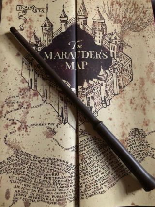 THE MARAUDERS MAP HARRY POTTER INTERACTIVE WITH WAND UNIVERSAL WIZARDING WORLD 2